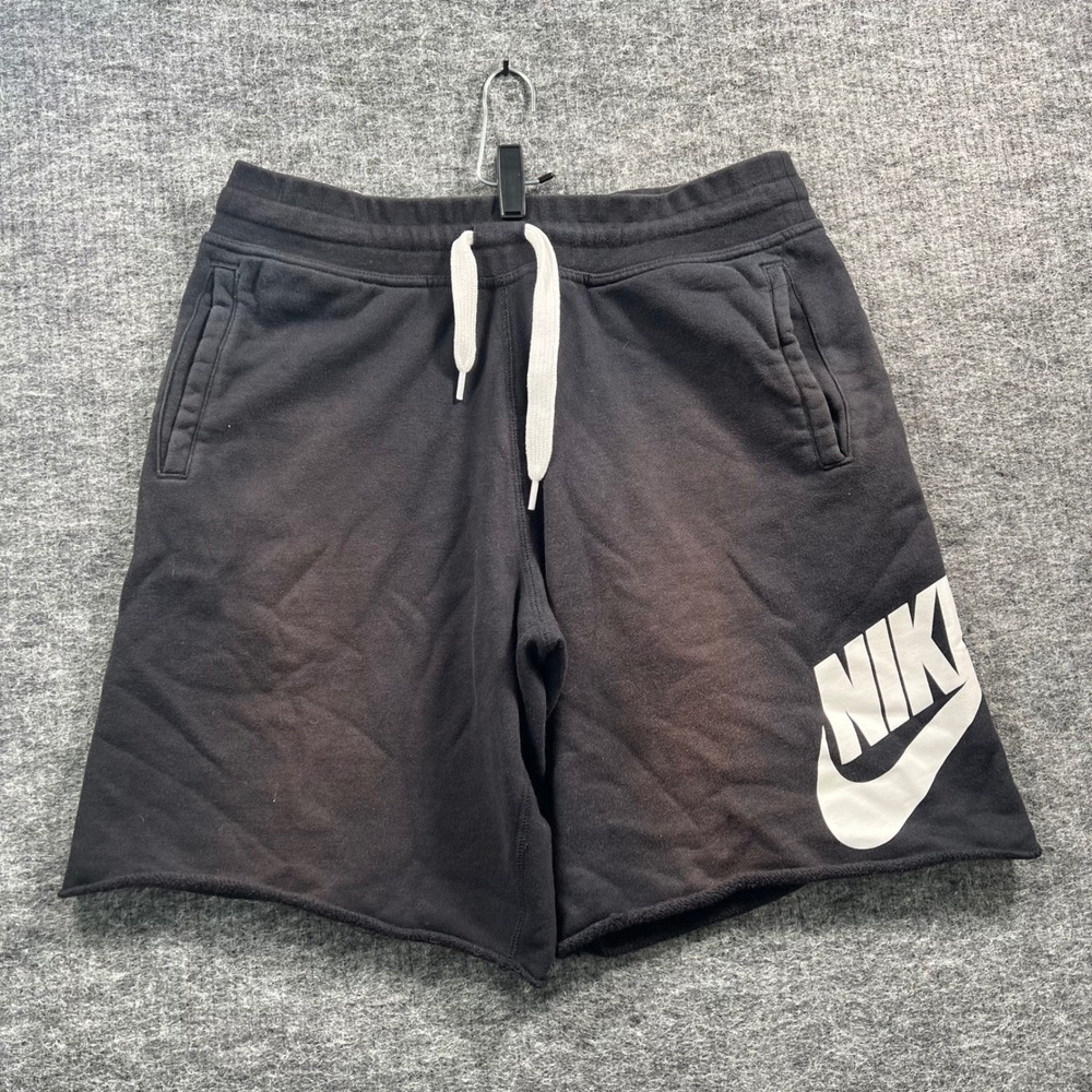 Nike Mens Sportswear French Terry Raw Hem Shorts Black XL